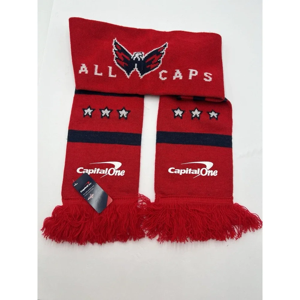Washington Capitals ALL CAPS Scarf NHL Capital One SGA 2020 NWT Red